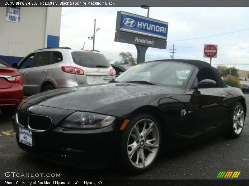 Black Sapphire Metallic / Black 2008 BMW Z4 3.0i Roadster