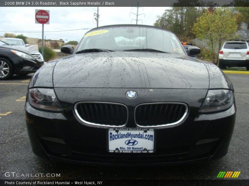 Black Sapphire Metallic / Black 2008 BMW Z4 3.0i Roadster