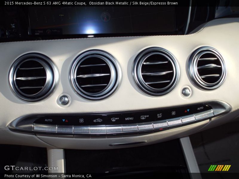 Obsidian Black Metallic / Silk Beige/Espresso Brown 2015 Mercedes-Benz S 63 AMG 4Matic Coupe