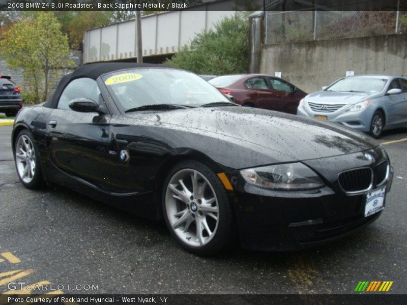 Black Sapphire Metallic / Black 2008 BMW Z4 3.0i Roadster