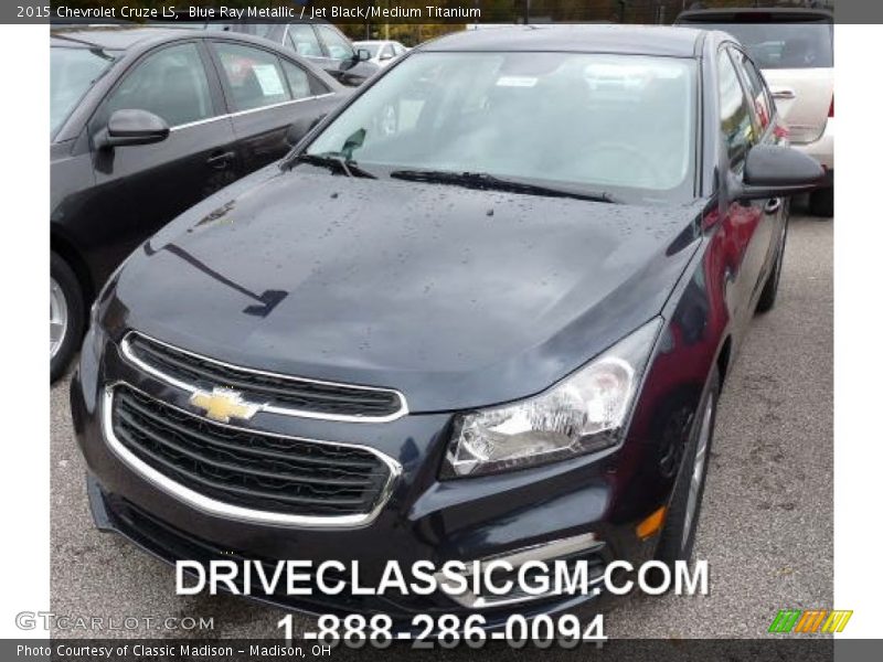Blue Ray Metallic / Jet Black/Medium Titanium 2015 Chevrolet Cruze LS