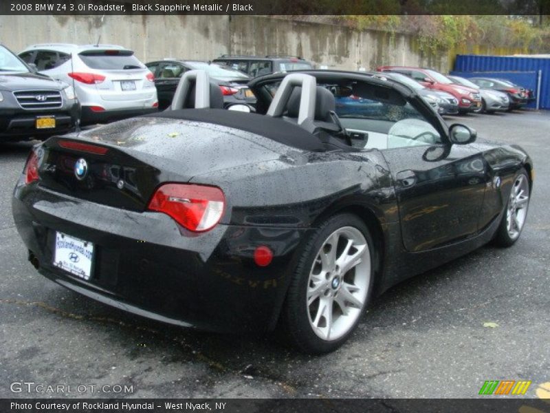 Black Sapphire Metallic / Black 2008 BMW Z4 3.0i Roadster
