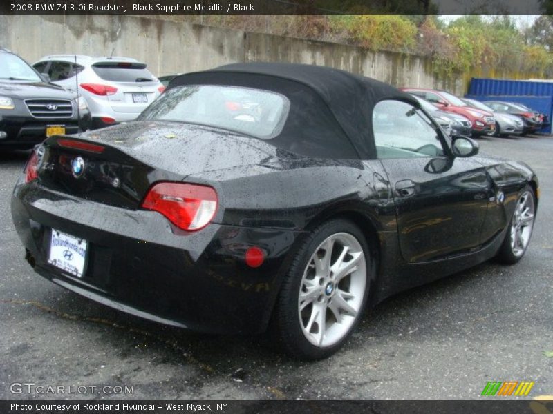 Black Sapphire Metallic / Black 2008 BMW Z4 3.0i Roadster