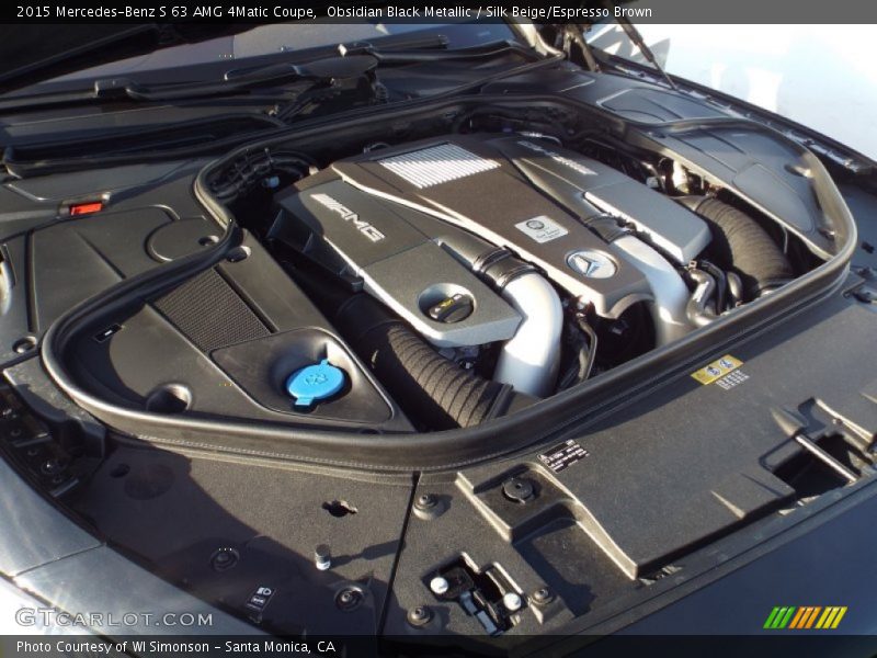 Obsidian Black Metallic / Silk Beige/Espresso Brown 2015 Mercedes-Benz S 63 AMG 4Matic Coupe