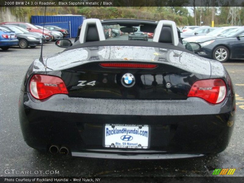 Black Sapphire Metallic / Black 2008 BMW Z4 3.0i Roadster
