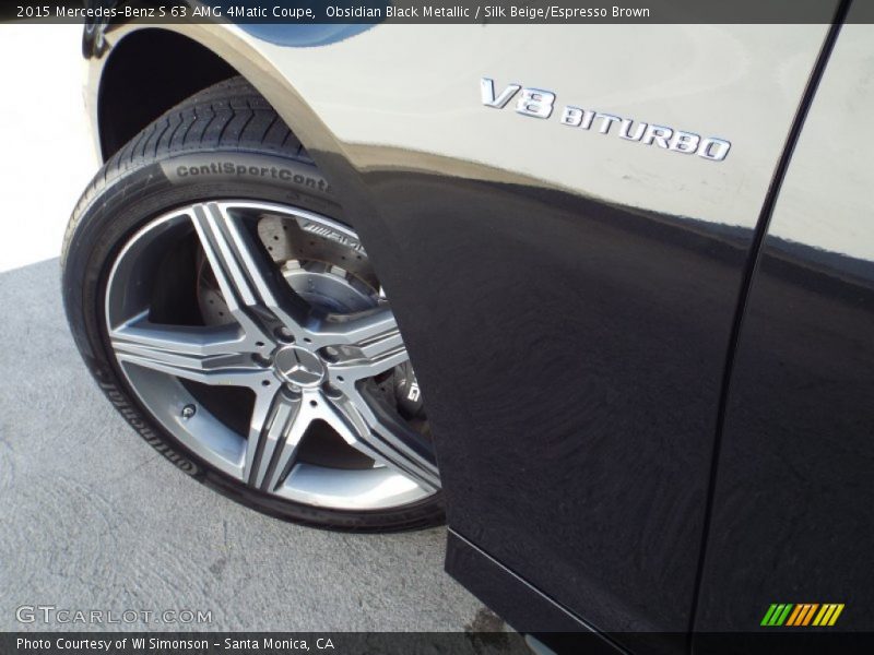 Obsidian Black Metallic / Silk Beige/Espresso Brown 2015 Mercedes-Benz S 63 AMG 4Matic Coupe