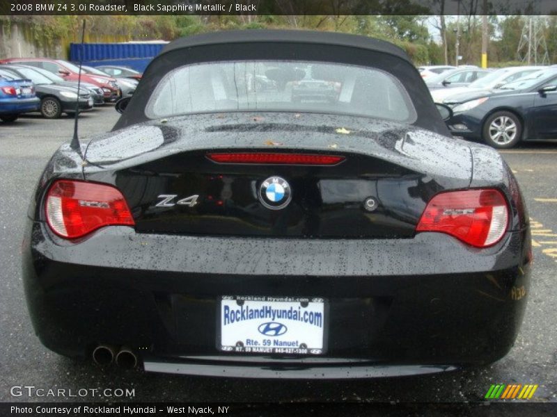 Black Sapphire Metallic / Black 2008 BMW Z4 3.0i Roadster