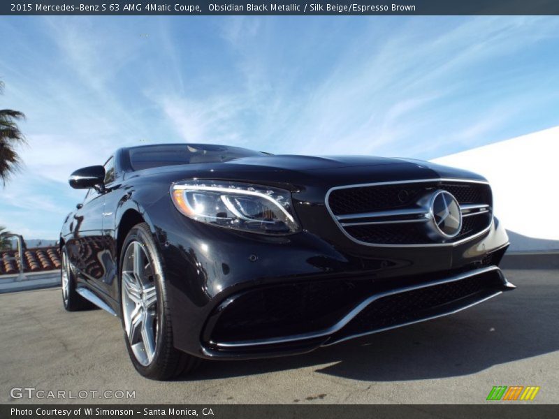 Obsidian Black Metallic / Silk Beige/Espresso Brown 2015 Mercedes-Benz S 63 AMG 4Matic Coupe