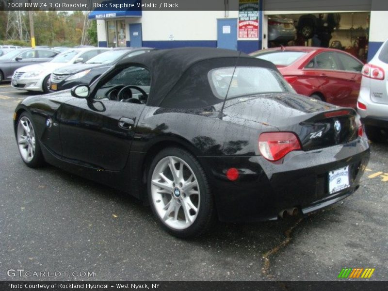 Black Sapphire Metallic / Black 2008 BMW Z4 3.0i Roadster