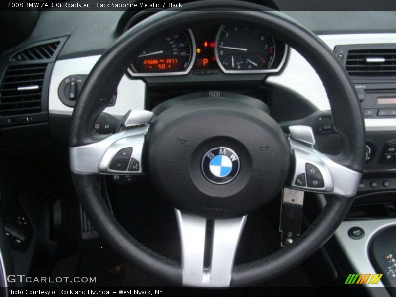 Black Sapphire Metallic / Black 2008 BMW Z4 3.0i Roadster