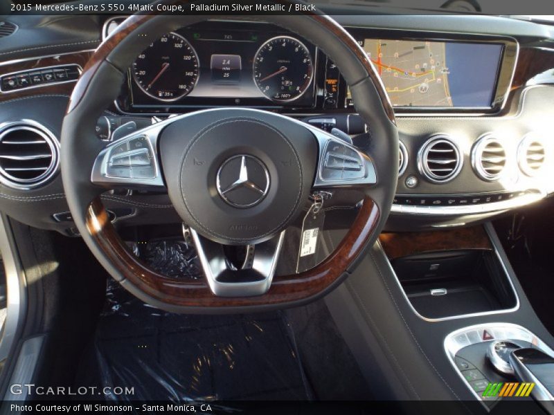 Palladium Silver Metallic / Black 2015 Mercedes-Benz S 550 4Matic Coupe