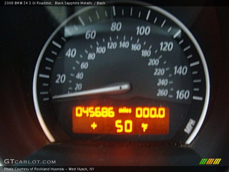 Black Sapphire Metallic / Black 2008 BMW Z4 3.0i Roadster