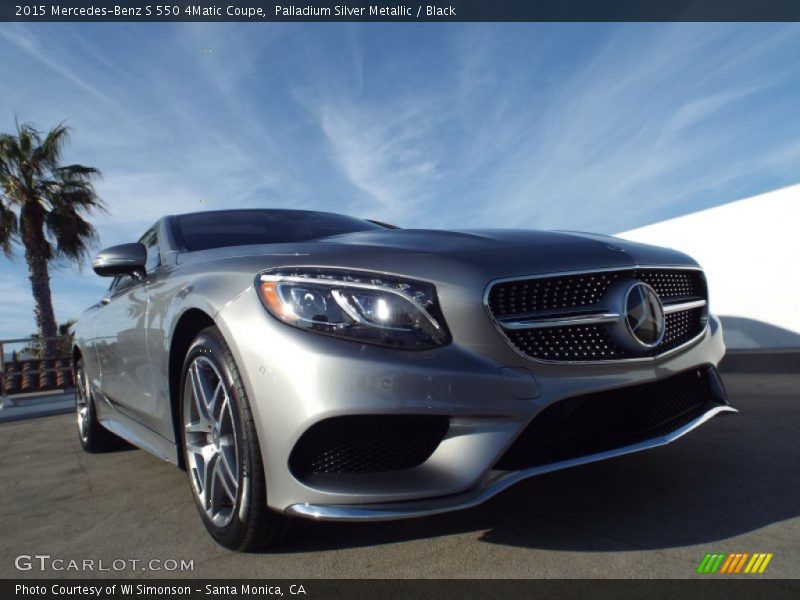 Palladium Silver Metallic / Black 2015 Mercedes-Benz S 550 4Matic Coupe
