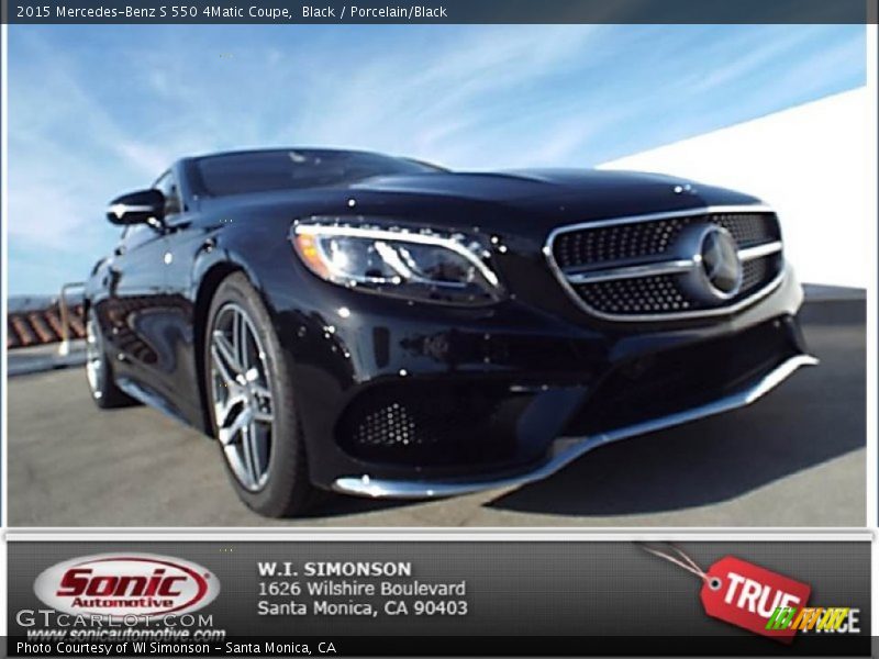 Black / Porcelain/Black 2015 Mercedes-Benz S 550 4Matic Coupe
