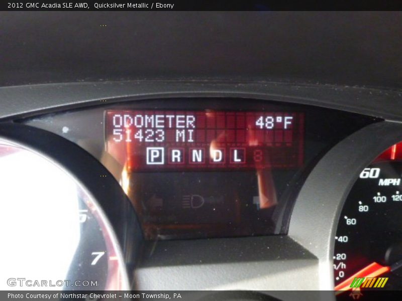 Quicksilver Metallic / Ebony 2012 GMC Acadia SLE AWD