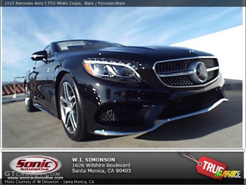 Black / Porcelain/Black 2015 Mercedes-Benz S 550 4Matic Coupe
