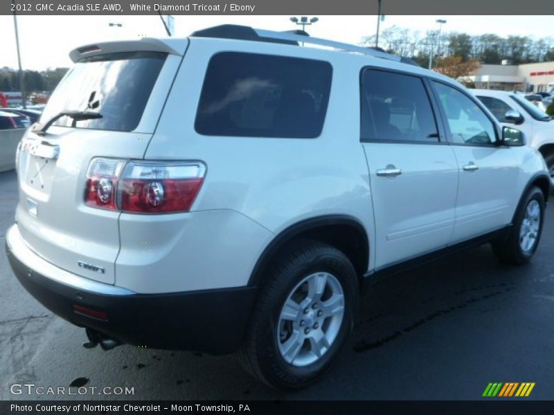 White Diamond Tricoat / Ebony 2012 GMC Acadia SLE AWD