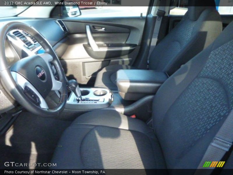 White Diamond Tricoat / Ebony 2012 GMC Acadia SLE AWD