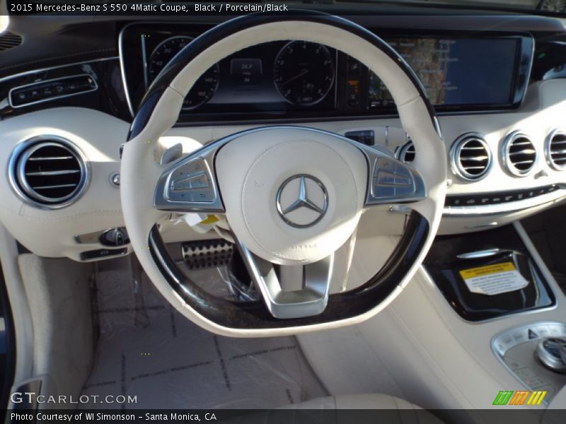 Black / Porcelain/Black 2015 Mercedes-Benz S 550 4Matic Coupe