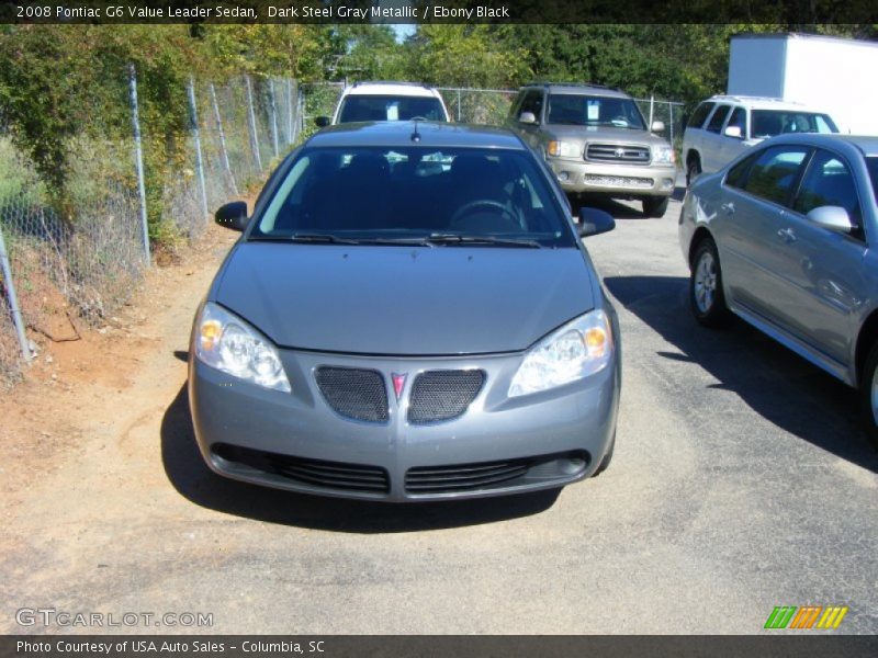 Dark Steel Gray Metallic / Ebony Black 2008 Pontiac G6 Value Leader Sedan