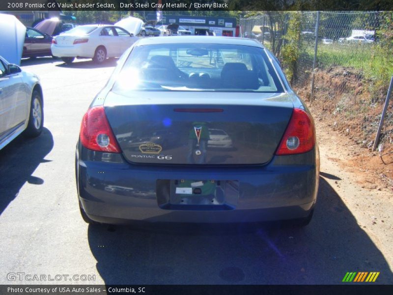 Dark Steel Gray Metallic / Ebony Black 2008 Pontiac G6 Value Leader Sedan