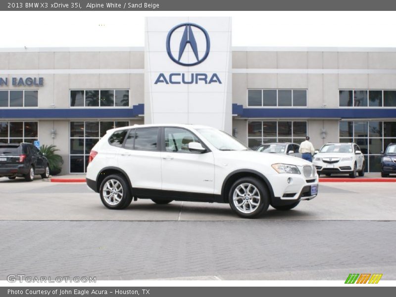 Alpine White / Sand Beige 2013 BMW X3 xDrive 35i