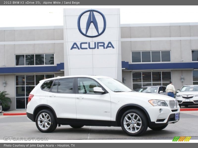 Alpine White / Sand Beige 2013 BMW X3 xDrive 35i