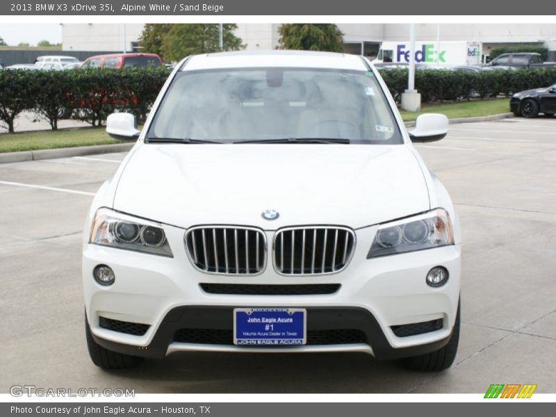 Alpine White / Sand Beige 2013 BMW X3 xDrive 35i