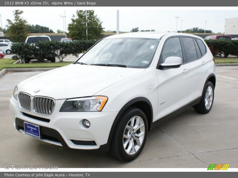 Alpine White / Sand Beige 2013 BMW X3 xDrive 35i
