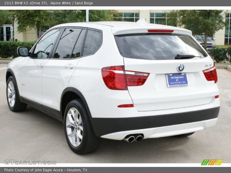 Alpine White / Sand Beige 2013 BMW X3 xDrive 35i