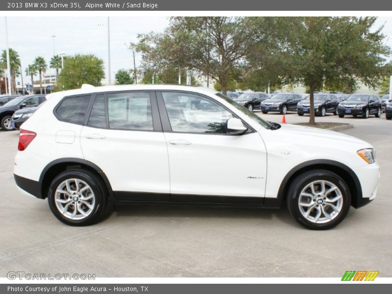 Alpine White / Sand Beige 2013 BMW X3 xDrive 35i