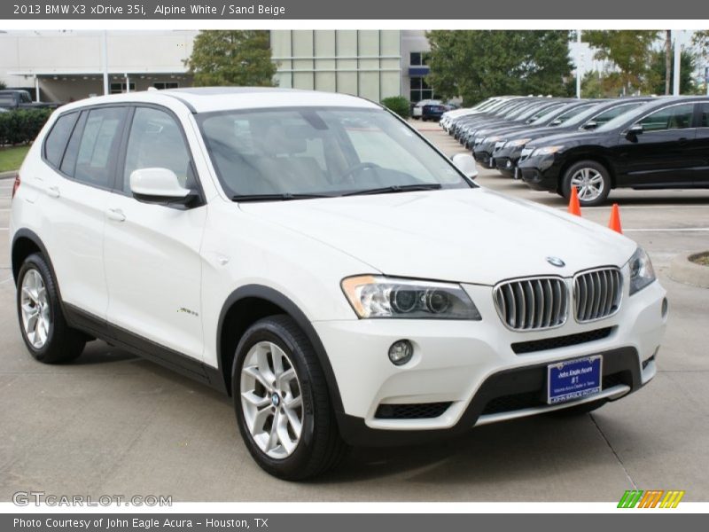 Alpine White / Sand Beige 2013 BMW X3 xDrive 35i
