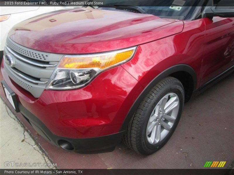 Ruby Red / Medium Light Stone 2015 Ford Explorer FWD