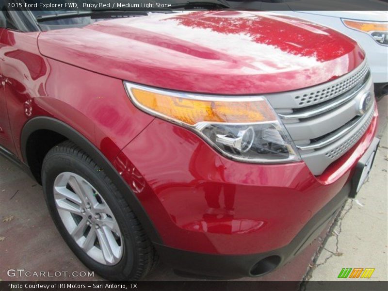 Ruby Red / Medium Light Stone 2015 Ford Explorer FWD