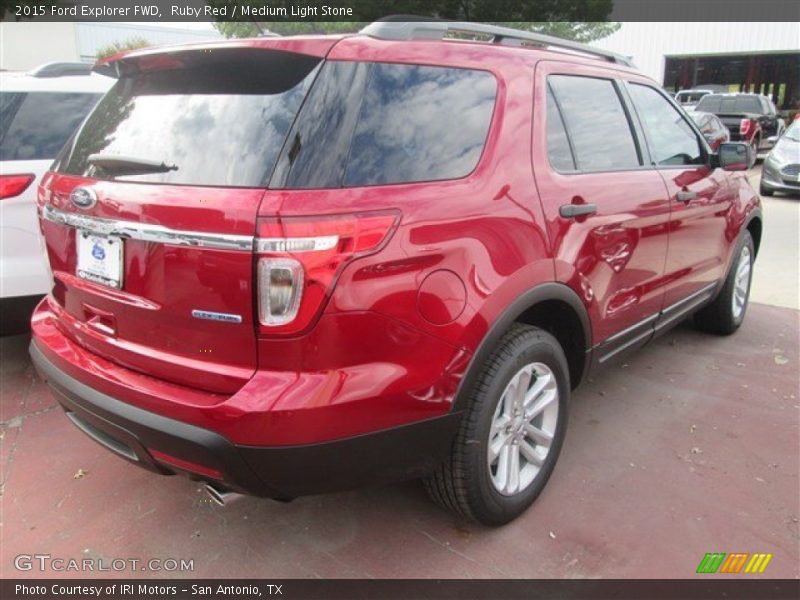 Ruby Red / Medium Light Stone 2015 Ford Explorer FWD