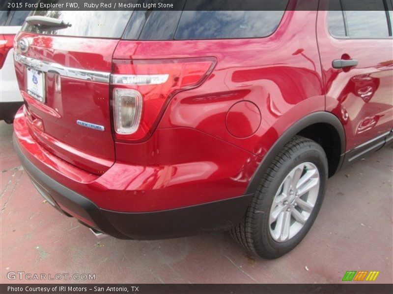 Ruby Red / Medium Light Stone 2015 Ford Explorer FWD