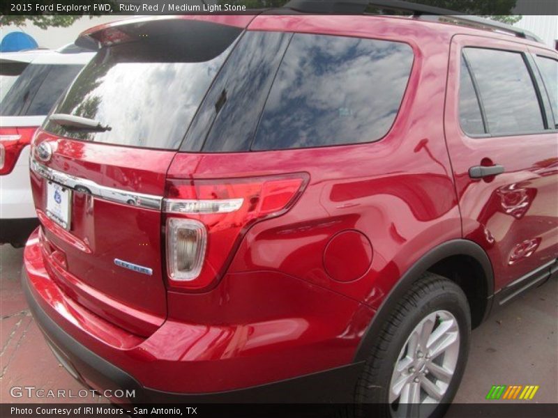 Ruby Red / Medium Light Stone 2015 Ford Explorer FWD