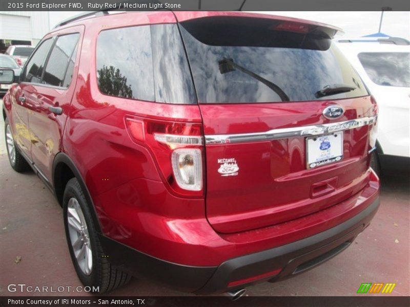 Ruby Red / Medium Light Stone 2015 Ford Explorer FWD