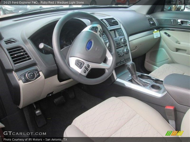 Ruby Red / Medium Light Stone 2015 Ford Explorer FWD