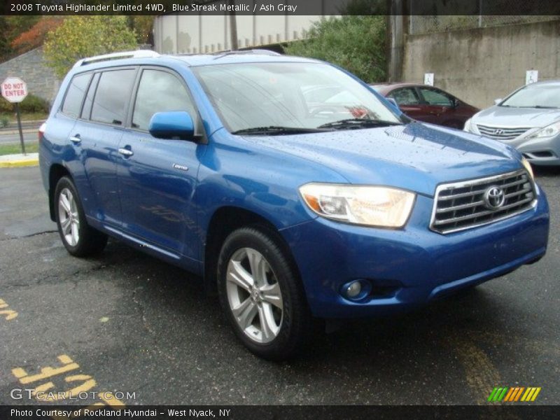 Blue Streak Metallic / Ash Gray 2008 Toyota Highlander Limited 4WD