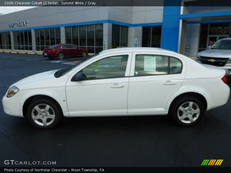 Summit White / Gray 2008 Chevrolet Cobalt LS Sedan