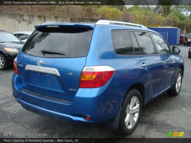 Blue Streak Metallic / Ash Gray 2008 Toyota Highlander Limited 4WD