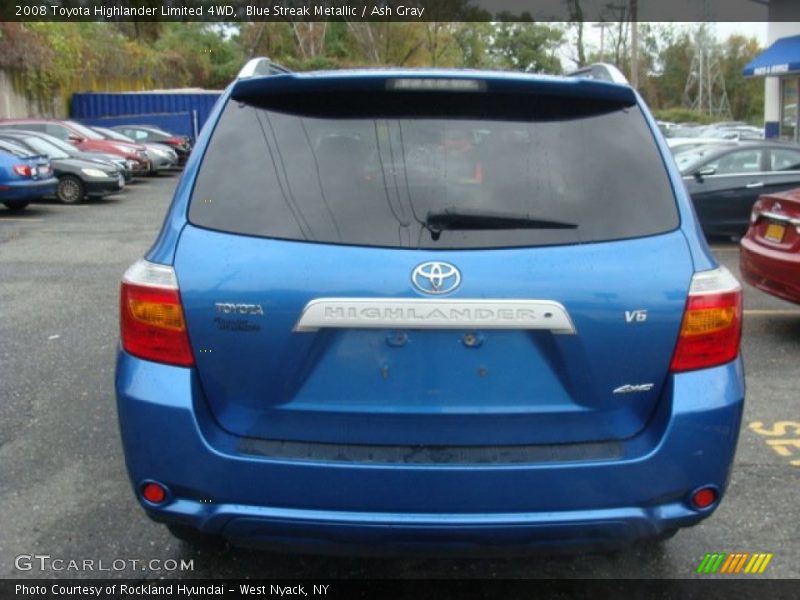 Blue Streak Metallic / Ash Gray 2008 Toyota Highlander Limited 4WD