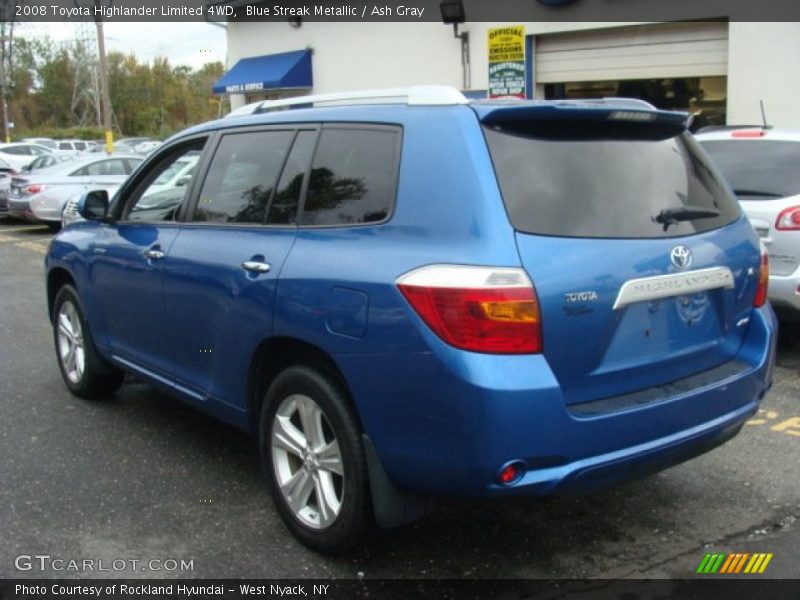 Blue Streak Metallic / Ash Gray 2008 Toyota Highlander Limited 4WD