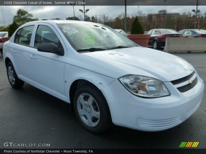 Summit White / Gray 2008 Chevrolet Cobalt LS Sedan