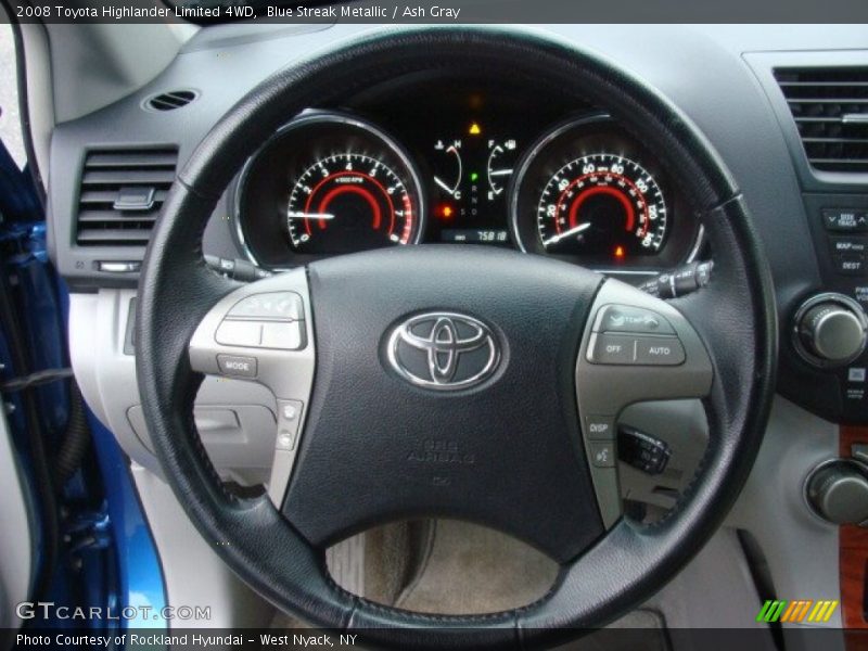 Blue Streak Metallic / Ash Gray 2008 Toyota Highlander Limited 4WD