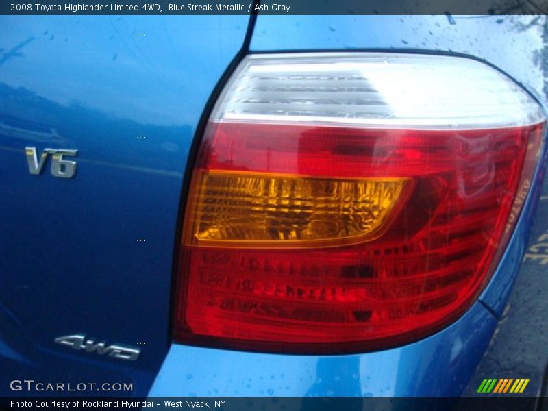 Blue Streak Metallic / Ash Gray 2008 Toyota Highlander Limited 4WD
