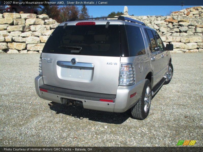 Silver Birch Metallic / Camel 2007 Mercury Mountaineer Premier AWD