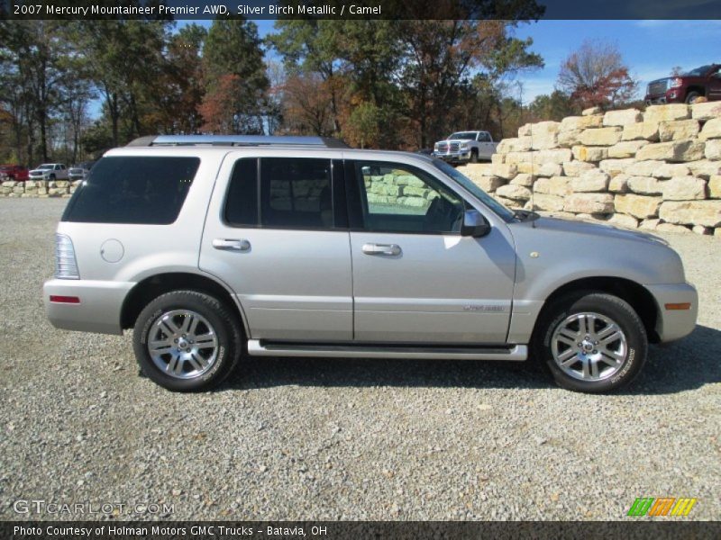 Silver Birch Metallic / Camel 2007 Mercury Mountaineer Premier AWD