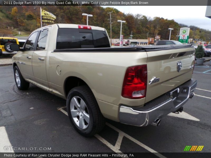 White Gold / Light Pebble Beige/Bark Brown 2011 Dodge Ram 1500 Big Horn Quad Cab 4x4